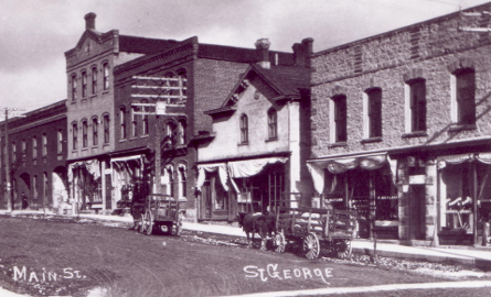 black and white photo of St. George, Ontario